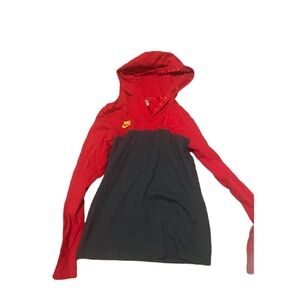 Nike Red and Black Pullover